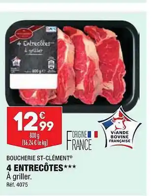 ALDI Boucherie st-clément 4 entrecôtes offre