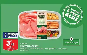 ALDI D'antelli plateau apéro offre
