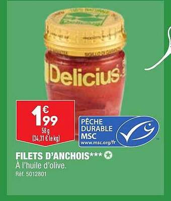 ALDI Filets d'anchois offre
