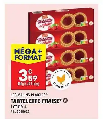 ALDI Les malins plaisirs tartelette fraise offre
