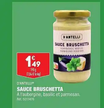 ALDI D'antelli sauce bruschetta offre