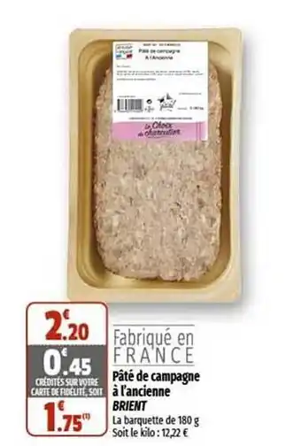 Pâté de campagne à l'ancienne brient