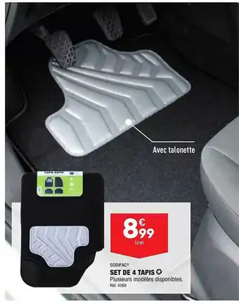 ALDI Sodifac set de 4 tapis offre