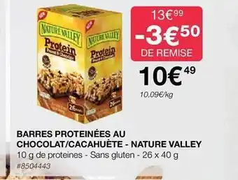 Costco Barres proteinées au chocolat cacahuète - nature valley offre