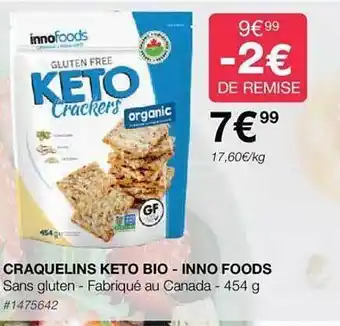 Costco Carquelins keto bio - inno foods offre