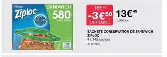 Costco Sachets conservation de sandwich ziploc offre