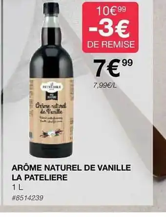 Costco Arôme naturel de vanille la pateliere offre