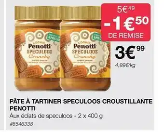 Costco Pâte à tartiner speculoos croustillante penotti offre