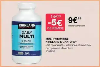 Costco Multi vitamines kirkland signature offre