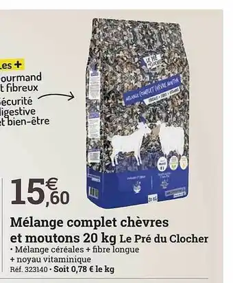 Mélange complet chèvres et moutons 20kg le pré du clocher