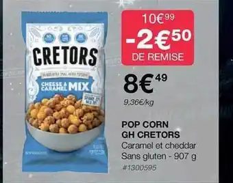 Costco Pop corn gh cretors offre
