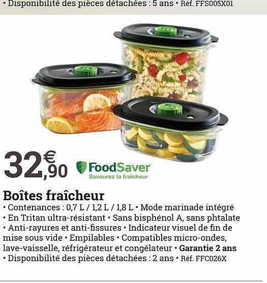 Promo Boîtes fraîcheur foodsaver chez Espace emeraude