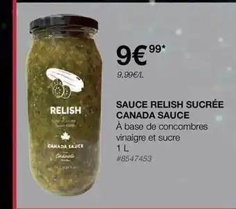 Costco Sauce relish sucrée canada sauce offre