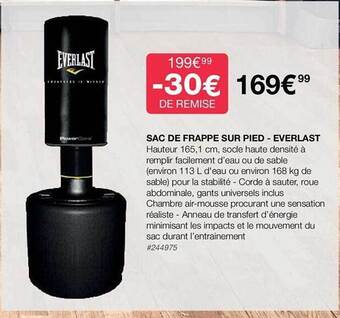 Costco Sac de frappe sur pied - everlast offre