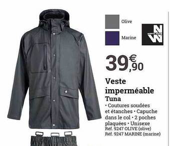 Espace emeraude Veste imperméable tuna offre