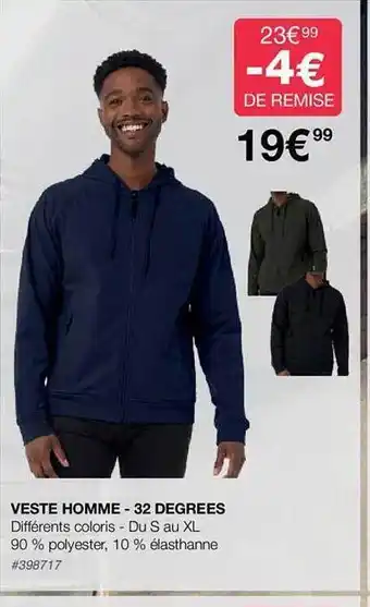 Costco Veste home - 32 degrees offre