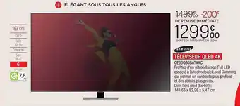 Extra Téléviseur qled 4k 163 cm samsung offre