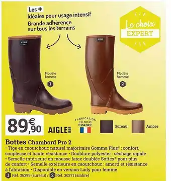 Espace emeraude Bottes chambord pro 2 offre