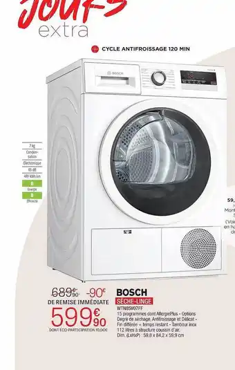 Extra Sèche-linge bosch offre