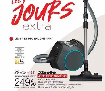 Extra Aspirateur sans sac miele offre