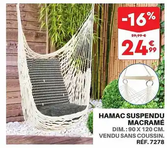 Shopix Hamac suspendu macramé offre
