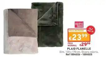 Plaid flanelle mistral home