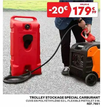 Trolley stockage spécial carburant