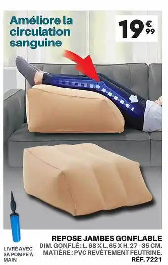 Shopix Repose jambes gonflable offre