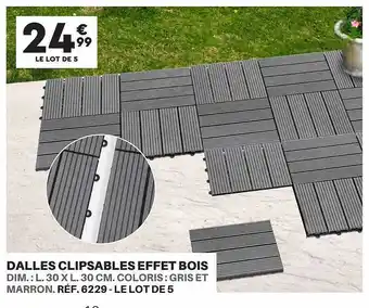 Shopix Dalles clipsables effet bois offre
