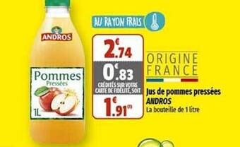 Coccimarket Jus de pommes pressées andros offre