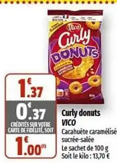 Coccimarket Curly donuts vico offre