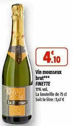 Coccinelle Express Vin mousseux brut finette offre