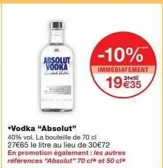 Monoprix Vodka offre