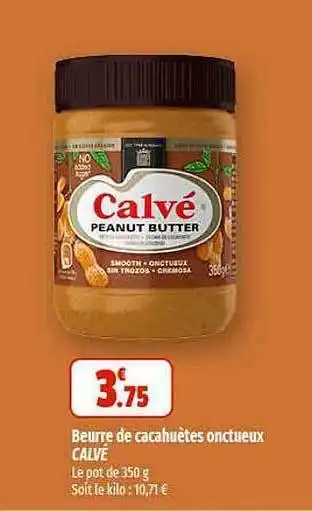 Coccinelle Express Beurre de cacahuètes onctueux calvé offre