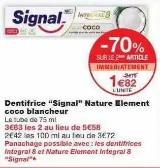 Monoprix Dentifrice offre