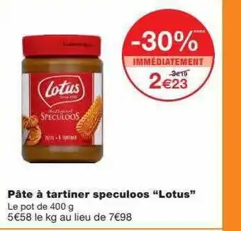 Monoprix Pâte à tartiner speculoos offre