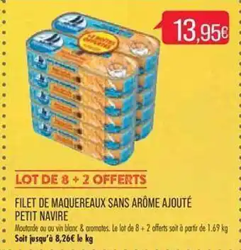 Match Filet de maquereaux sans arôme ajouté petit navire offre