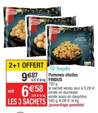 Cora x Carrefour Pommes étoiles Findus offre