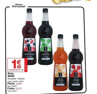 Promocash Sirop saxo offre