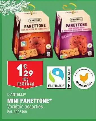 ALDI D'antelli mini panettone offre