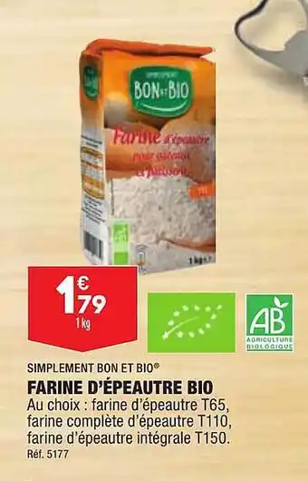 ALDI Simplement bon et bio farine d'épeautre bio offre