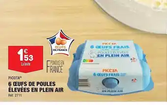 ALDI Picota 6 œufs de poules élevées en plein air offre
