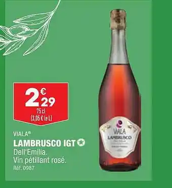 ALDI Viala lambrusco igt offre
