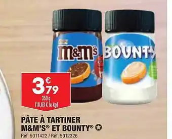 ALDI Pâte à tartiner m&m's et bounty offre