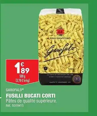 ALDI Garofalo fusilli bucati corti offre