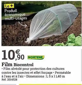 Espace emeraude Film biocontrol nortene offre