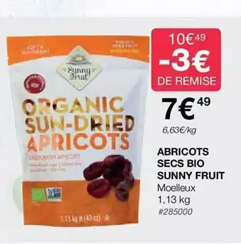 Costco Abricots secs bio sunny fruit offre