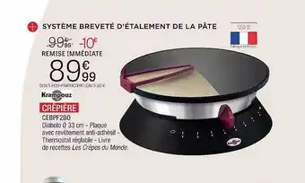 Extra Crêpière krampouz offre