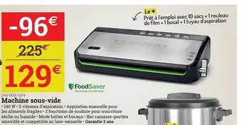 Espace emeraude Machine sous-vide foodsaver offre