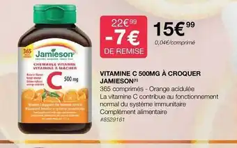 Costco Vitamine c 500mg à croquer jamieson offre
